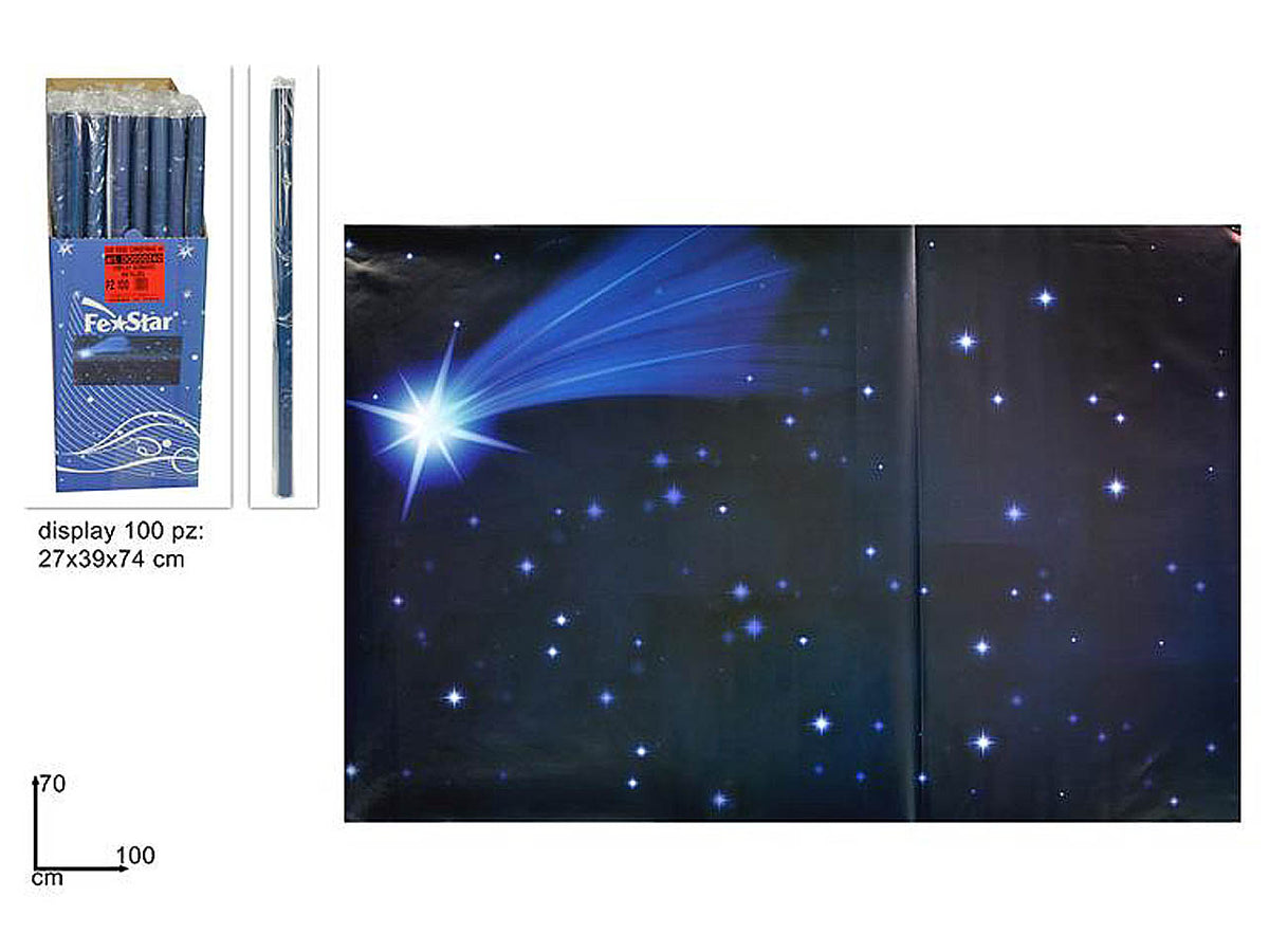 Carta cielo stellato con cometa 70x100cm
