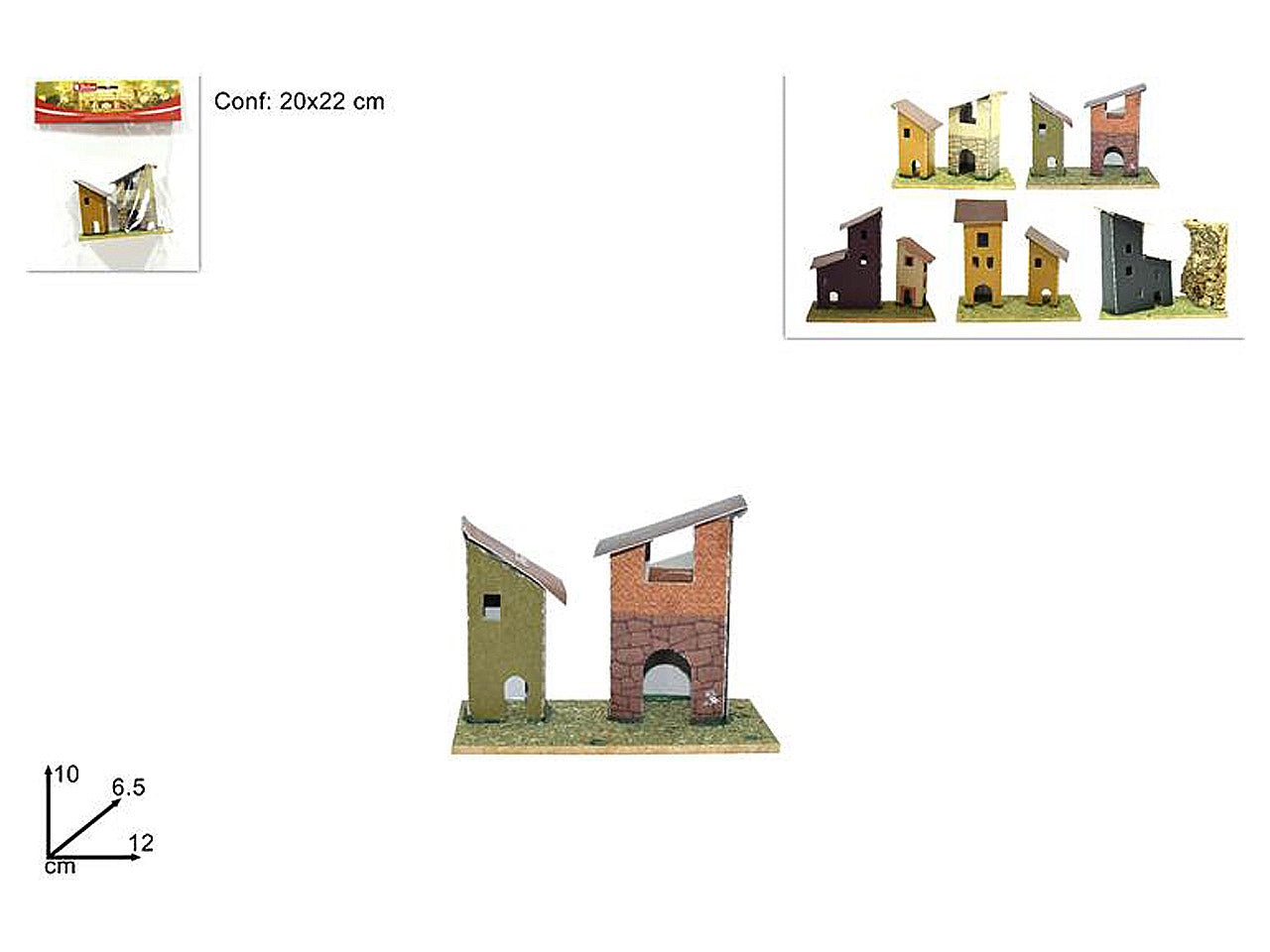 Casetta doppia 10x6,5x12cm