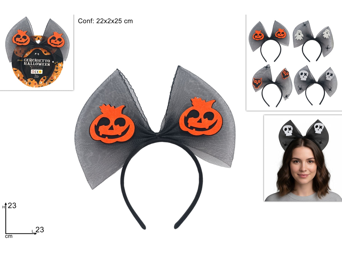 Cerchietto halloween con velo