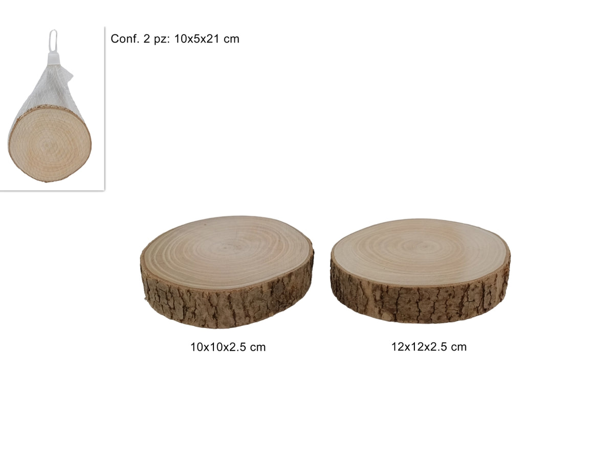 Tronchi in legno 10/12cm set da 2 tronchi