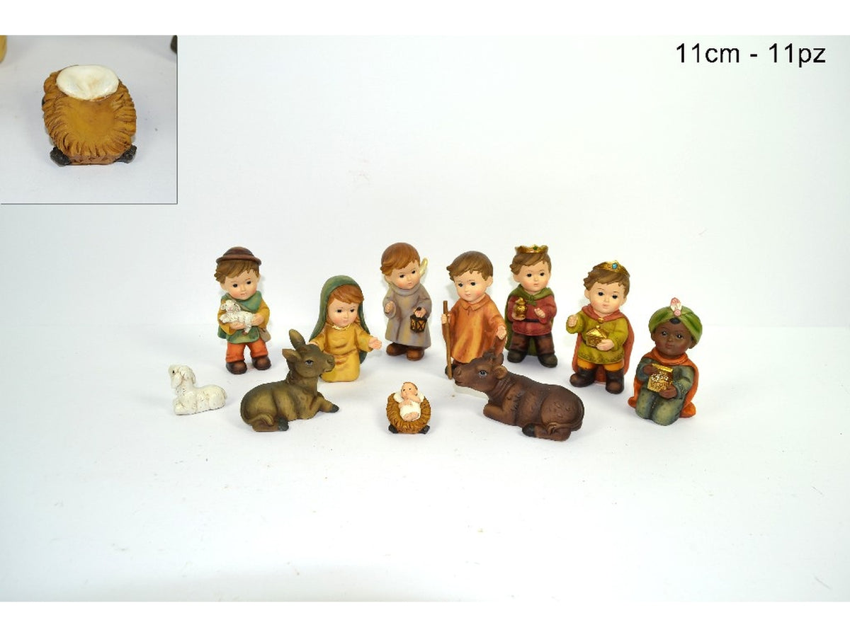 Nativita' bambini 11cm set 11 soggetti