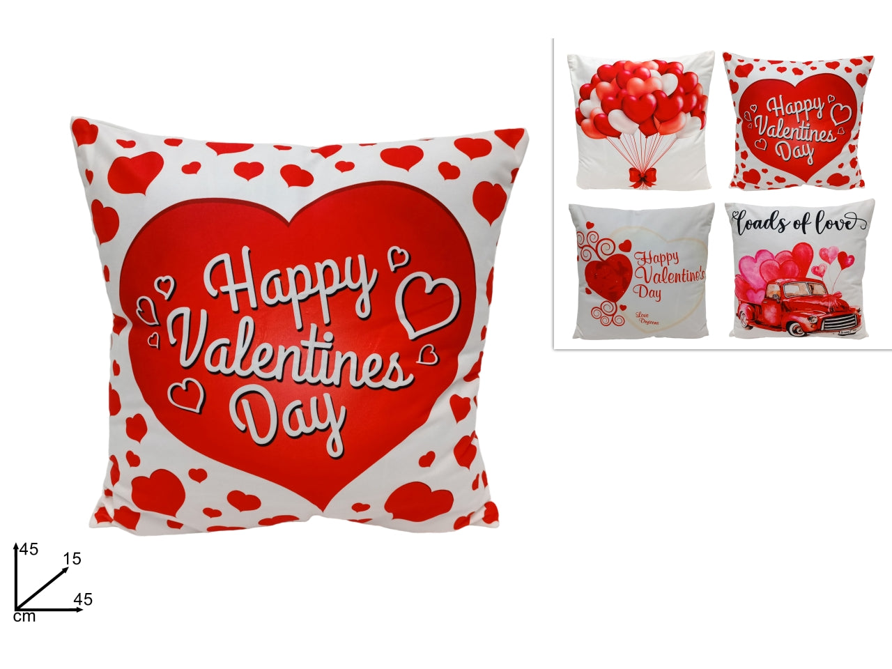 Cuscino 45x45 con cuori