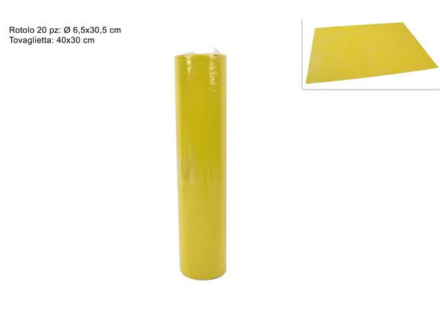 Tovagliette runner in tnt da 20 strappi 30x40cm giallo