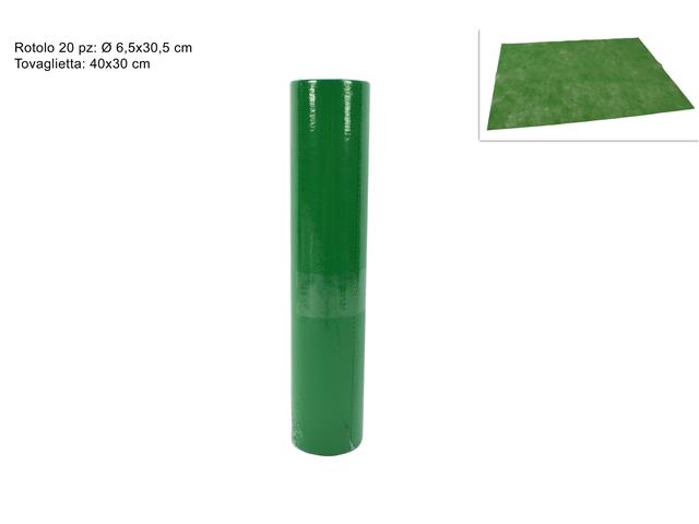 Tovagliette runner in tnt da 20 strappi 30x40cm verde foresta