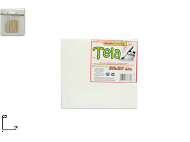 Quadri da dipingere in tela bianca 20x20cm