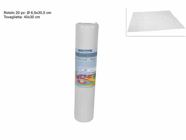 Tovagliette runner in tnt da 20 strappi 30x40cm bianco