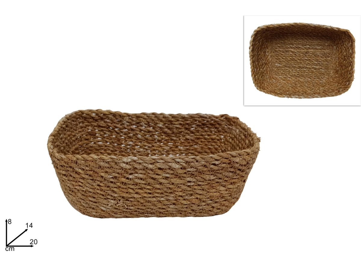 Cestino in vimini rettangolare 20x14x8cm