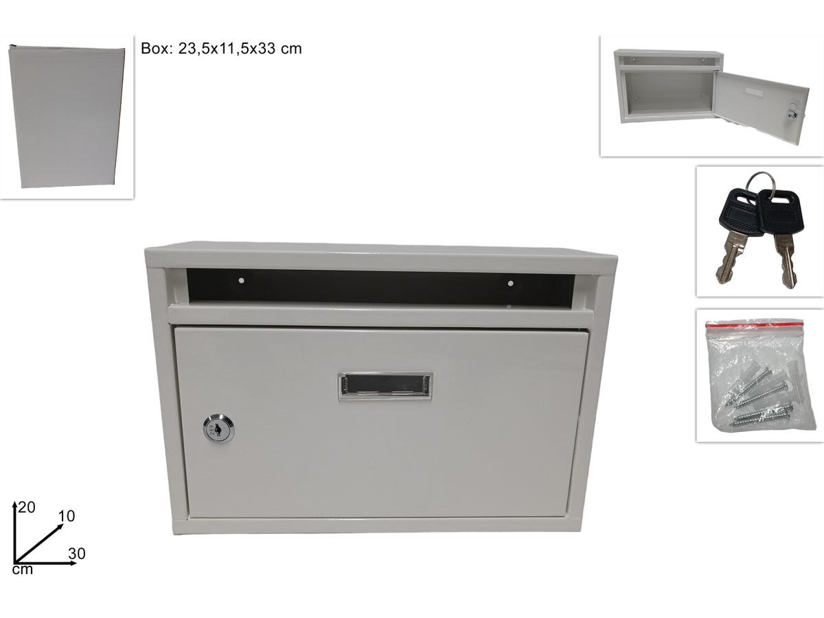 Cassetta per posta rettangolare 30x20x10cm bianco