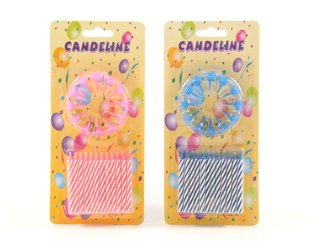 Candeline 24 pezzi c/supporto 03.009