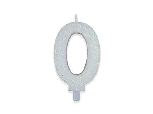 Candelina numerale glitter n.0 73870
