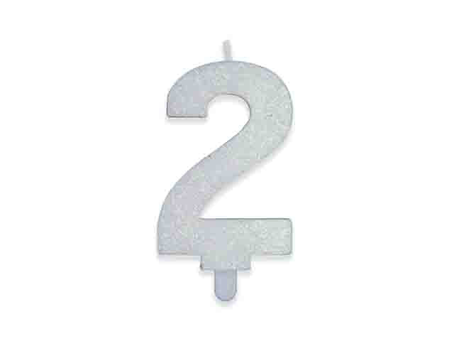 Candelina numerale glitter n2 73872