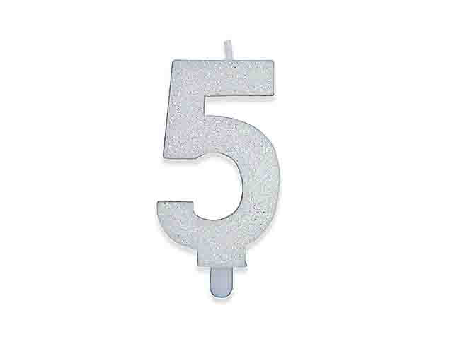 Candelina numerale glitter n5 73875