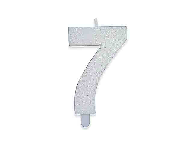 Candelina numerale glitter n7 73877