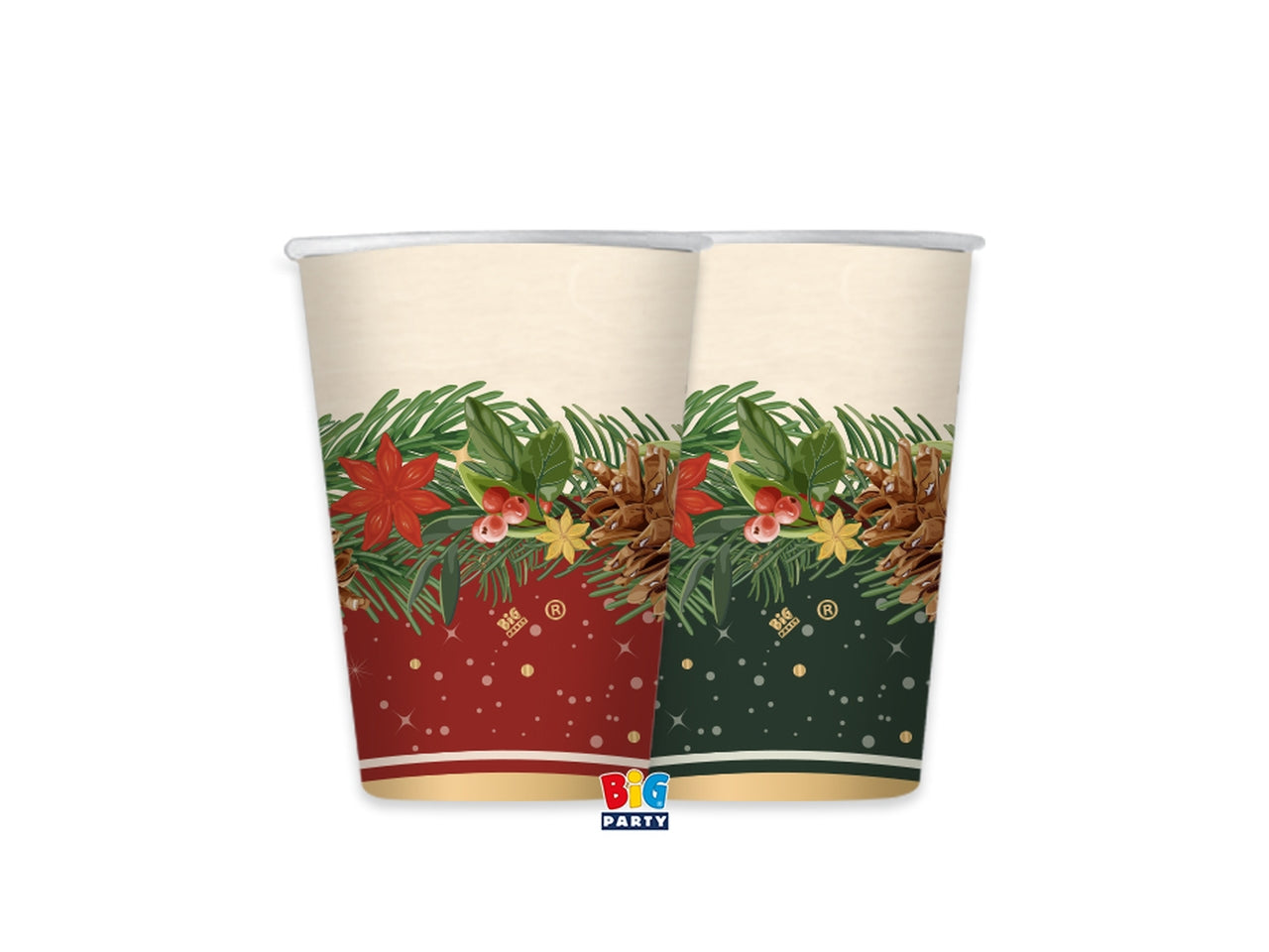 Bicchieri mix 200cc christmas twinkle la confezione comprende 6 bicchieri
