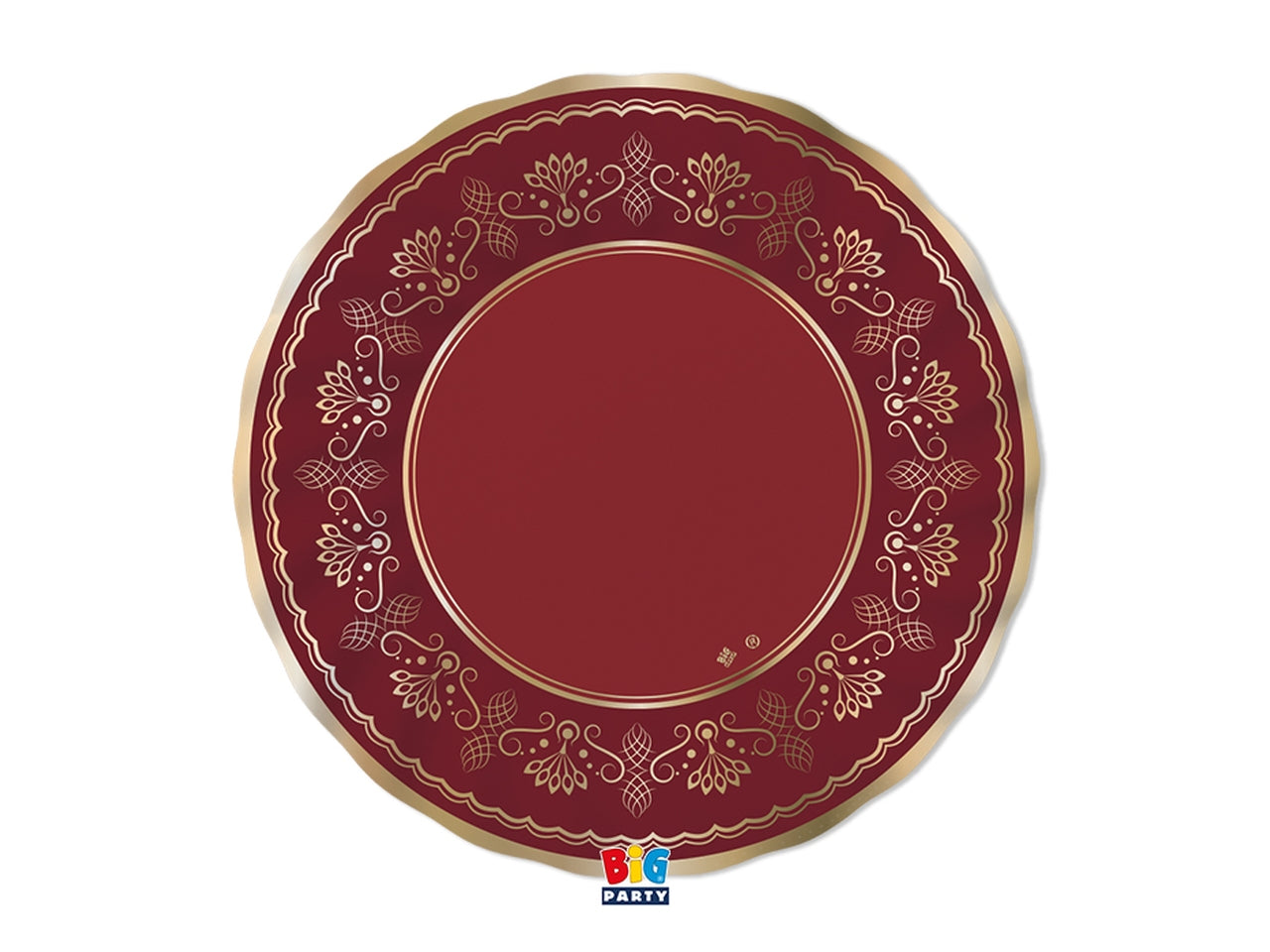 6 piatti 30cm royal red gold