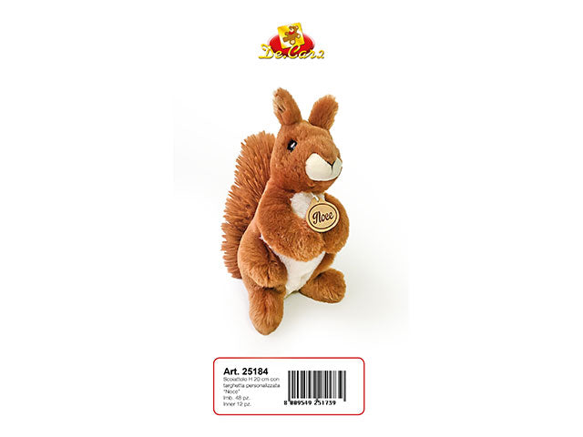 Peluche morbidelli scoiattolo noce h.20cm