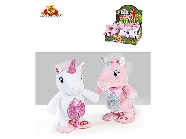 Peluche Ripetix Unicorno 2 colorazioni H20Cm