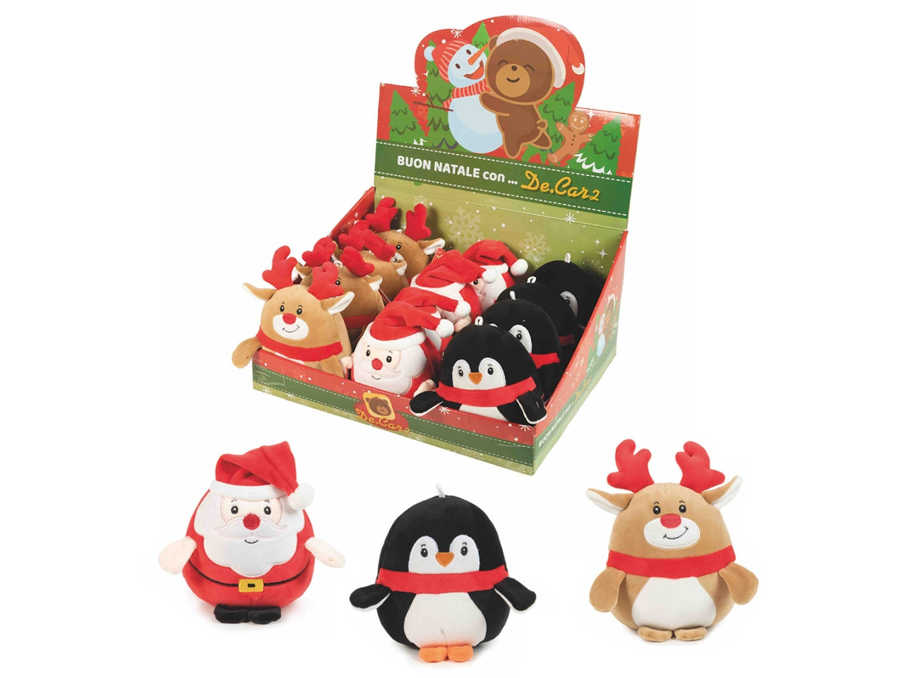 Peluche natalizio h.15cm - disponibili in 3 assortimenti