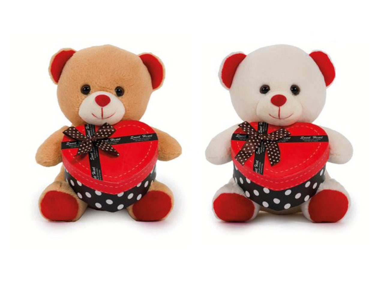 Peluche orso 20cm con scatola cuore