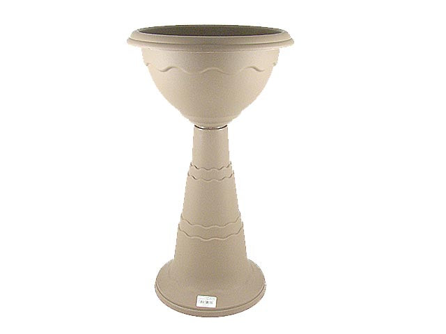 Calice doppio bordo vulcano d.40xh.72cm colore corteccia