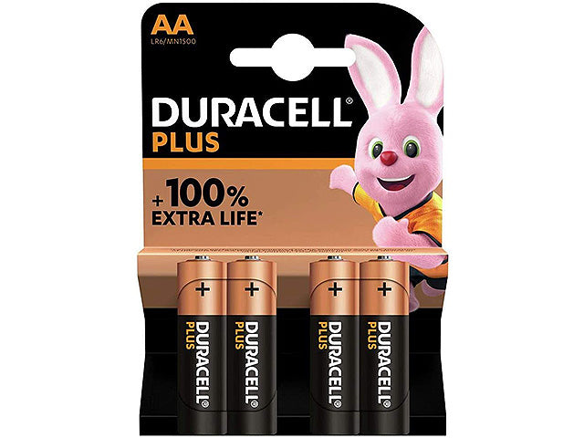 Duracell plus pila stilo 100 aa 4 pezzi 5012083