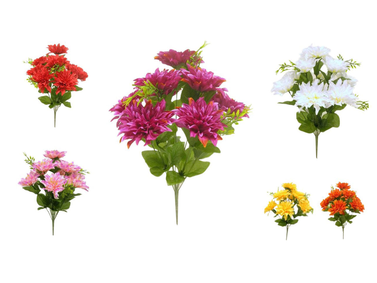 Mazzo di dahlia x 9 43cm assortito
