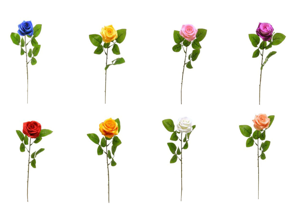 Rosa singola sruzzata 62cm assortite