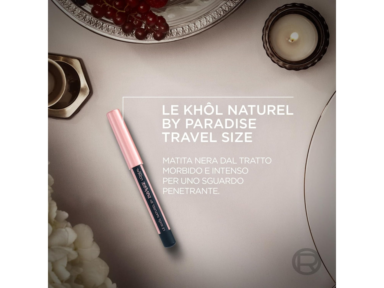 L'oreal pochette mascara telescopic + matita le khol naturel, Colore: bordeaux | L'Oreal
