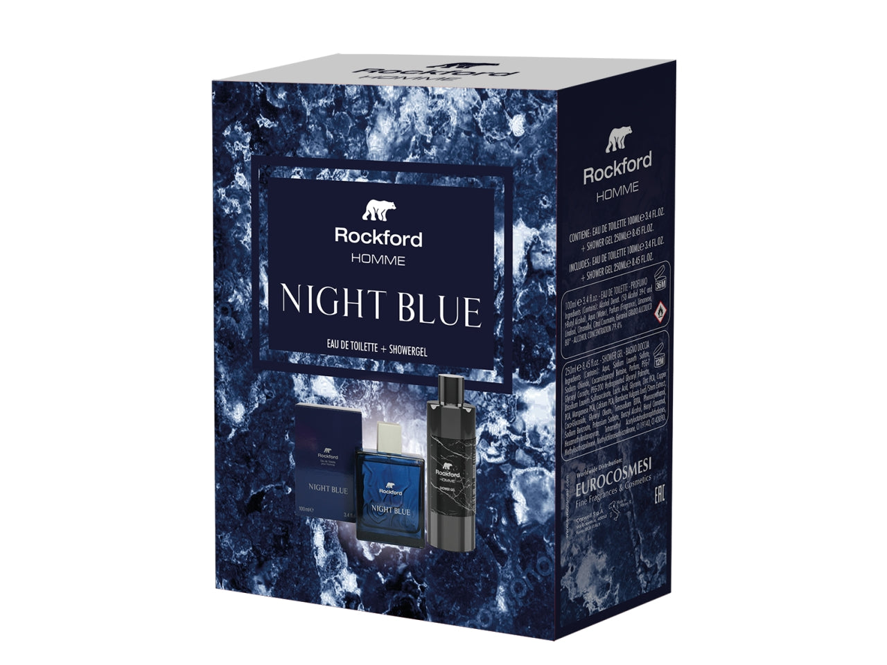 Rockford nightblue, confezione con edt 100ml + gel doccia 250ml