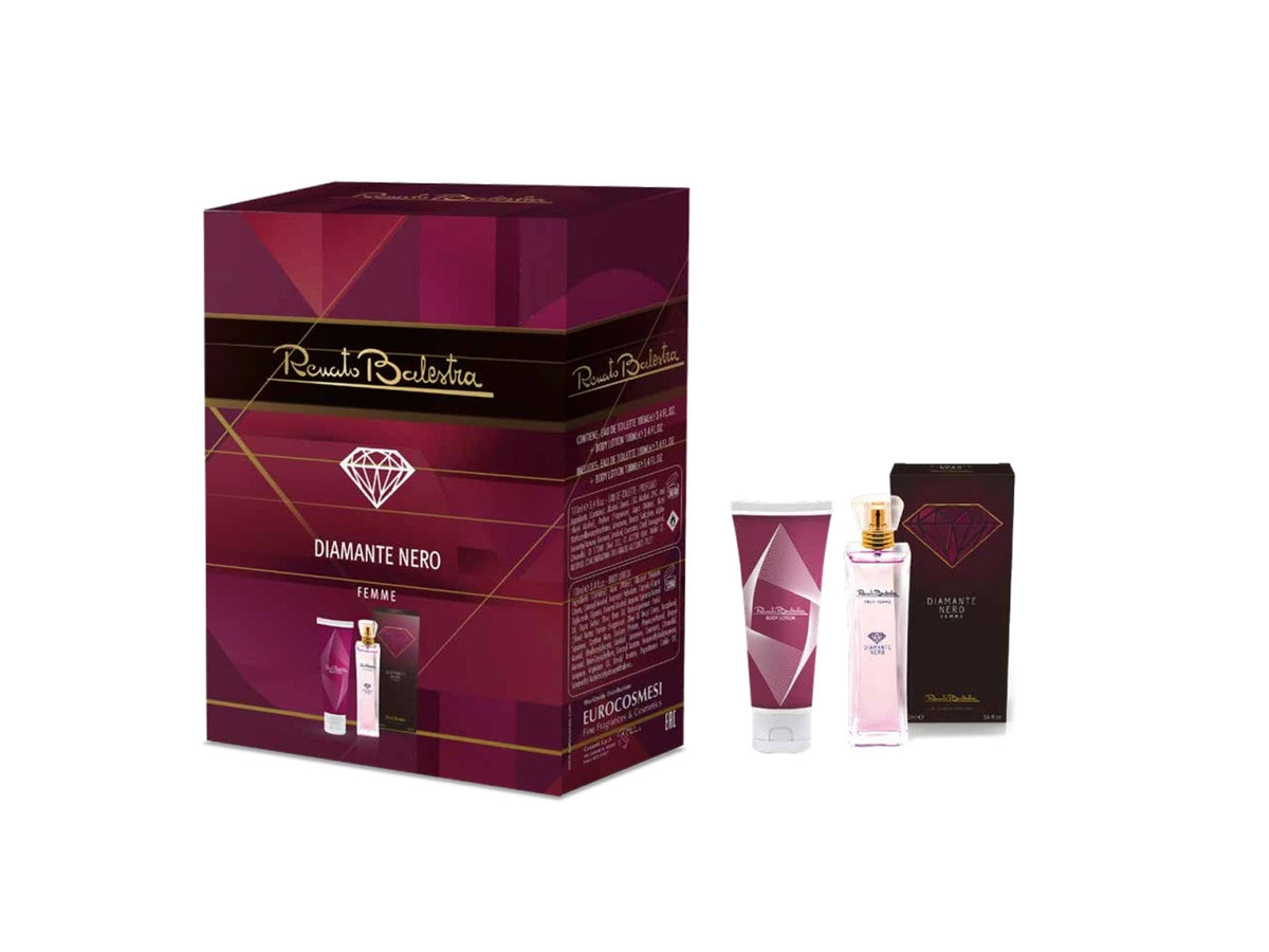 Renato Balestra diamante nero per donna, confezione con edt 100ml + crema corpo 100ml