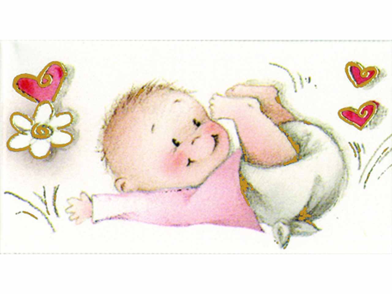 Biglietti bomboniera formato A4 da 100 pezzi bimba rosa