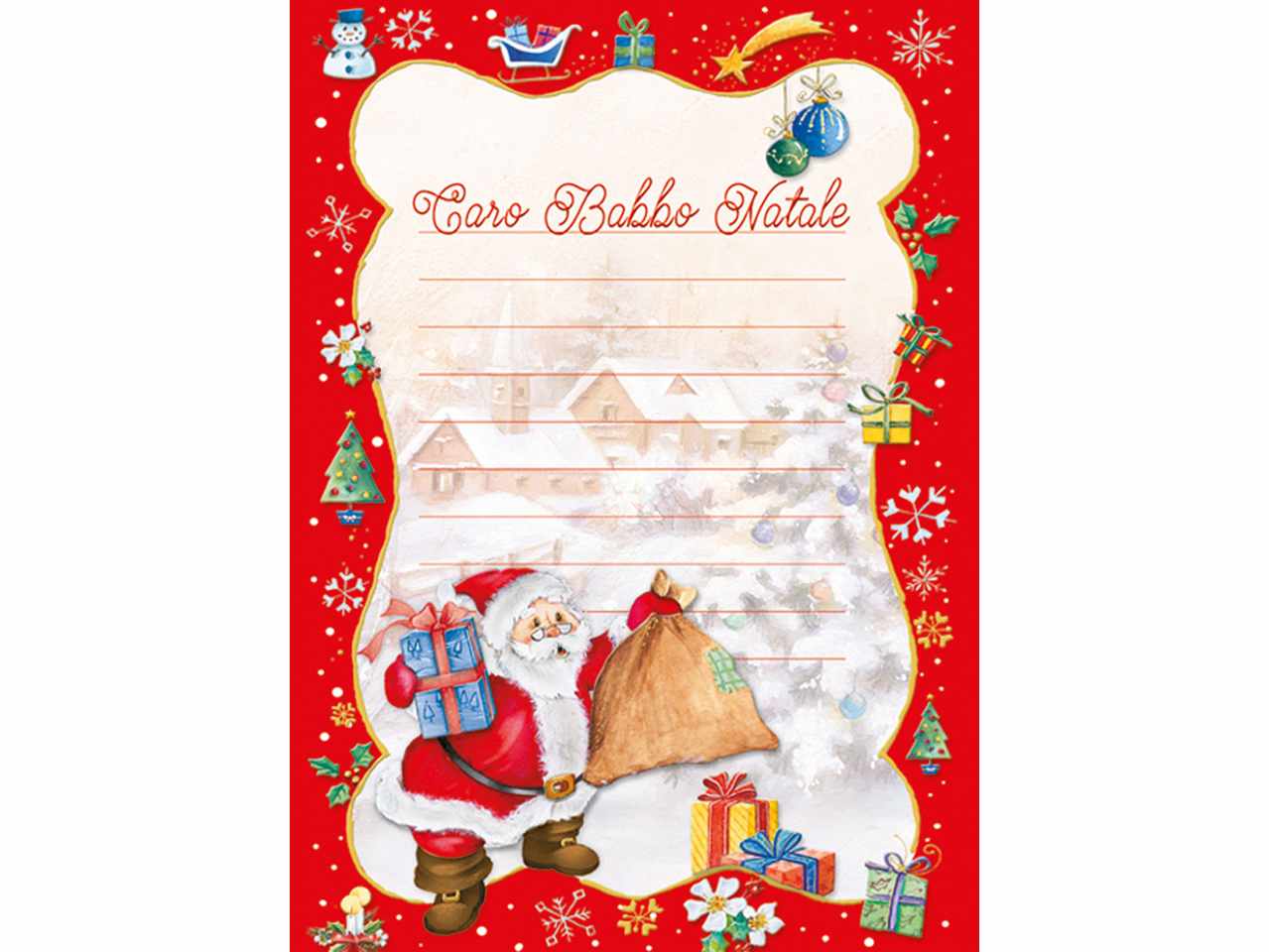 Letterine caro babbo natale - la confezione contiene 24 letterine