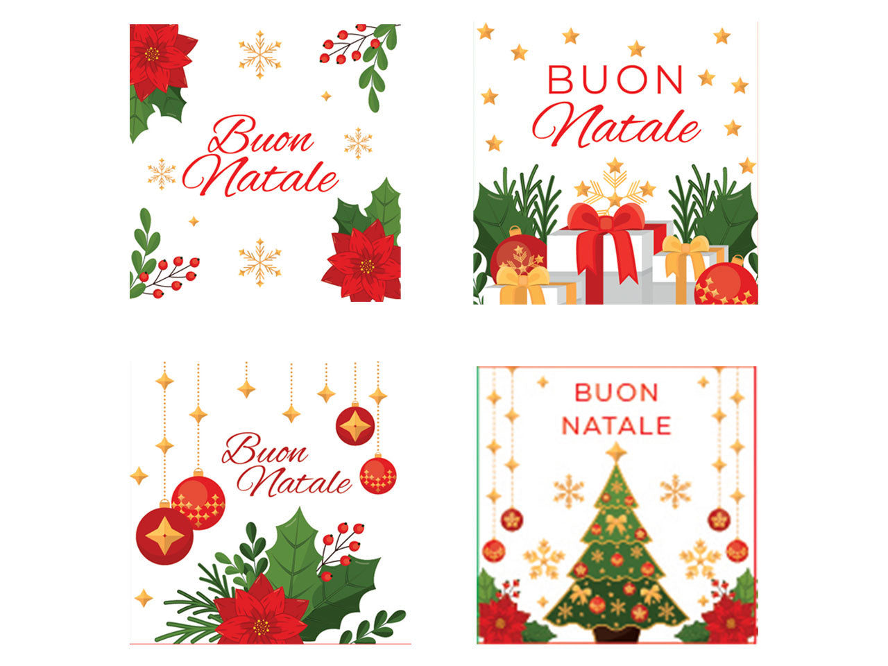 Chiudipacco buon natale in confezione da 10 pezzi fantasie assortite