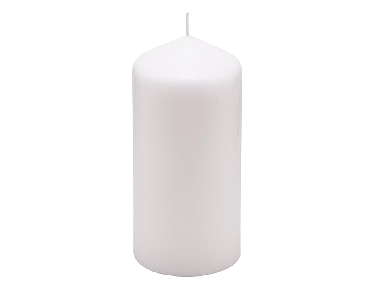 Candela moccolo 15x6.8cm bianca 613557.