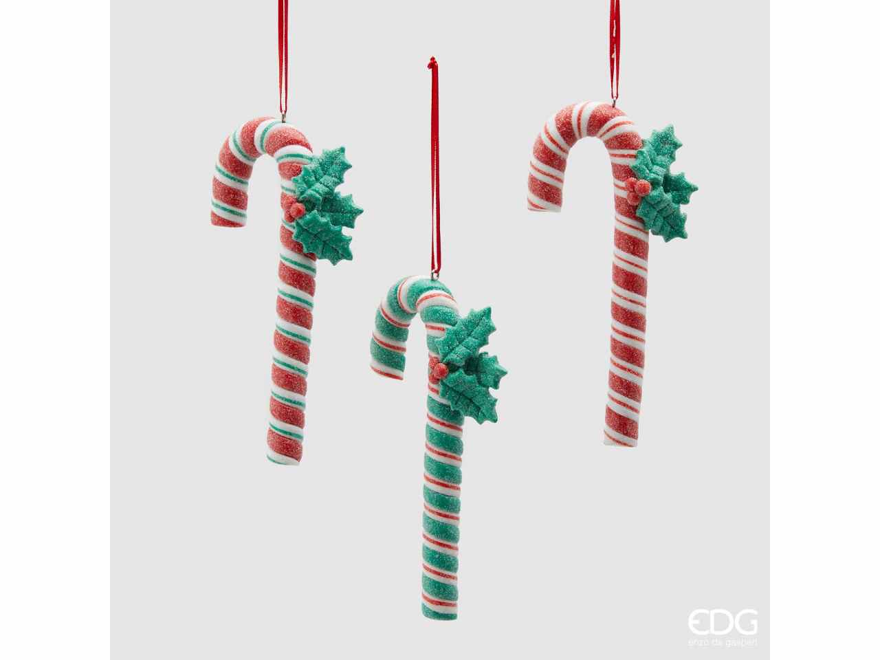 Pendente candy bell h.13cm verde rosso