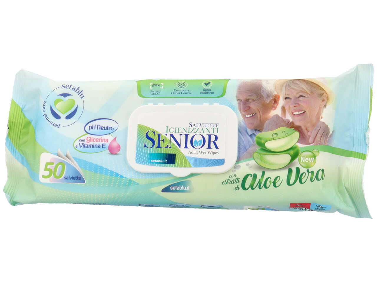 Salviettine senior 50 pezzi aloe vera 40155