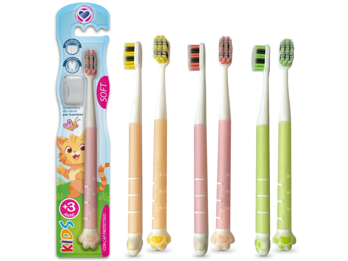Spazzolino denti baby zampina gatto