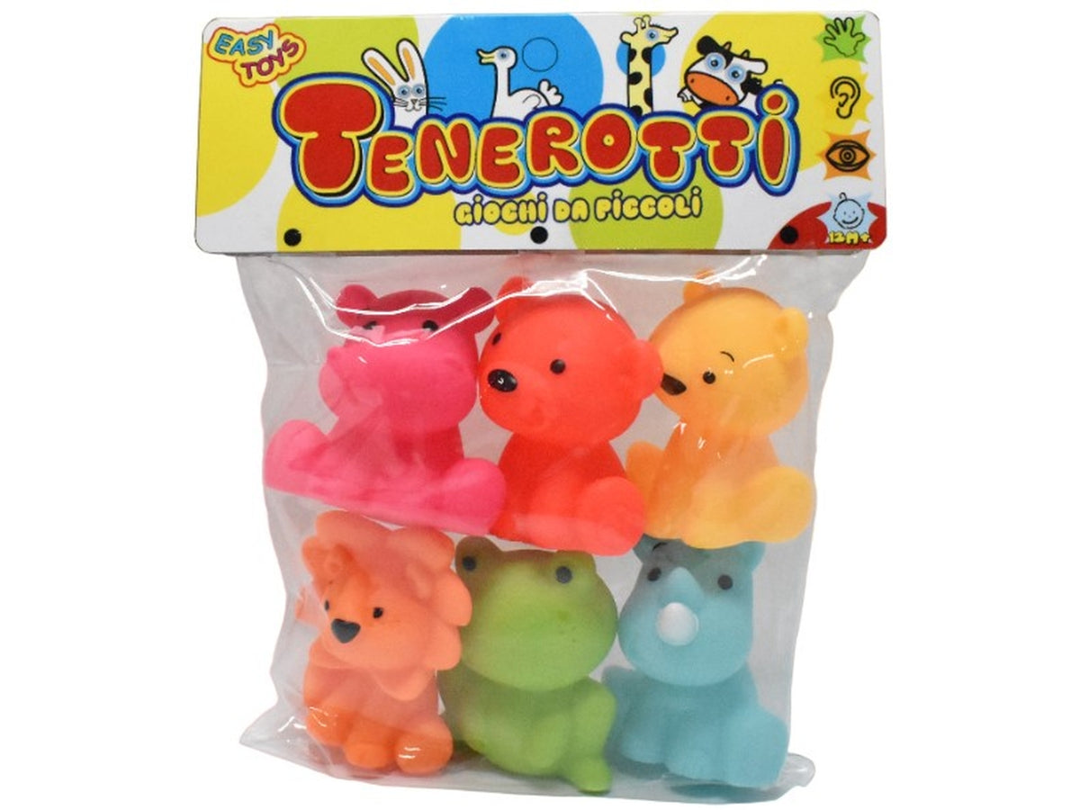 Tenerotti 6 pz. animali 2 assortimenti