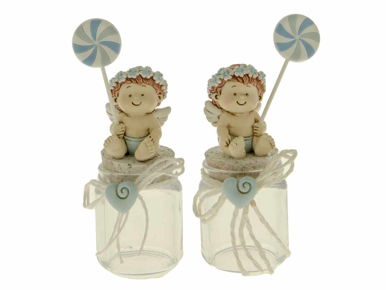 Barattolo decorativo con girandola cielo h13cm
