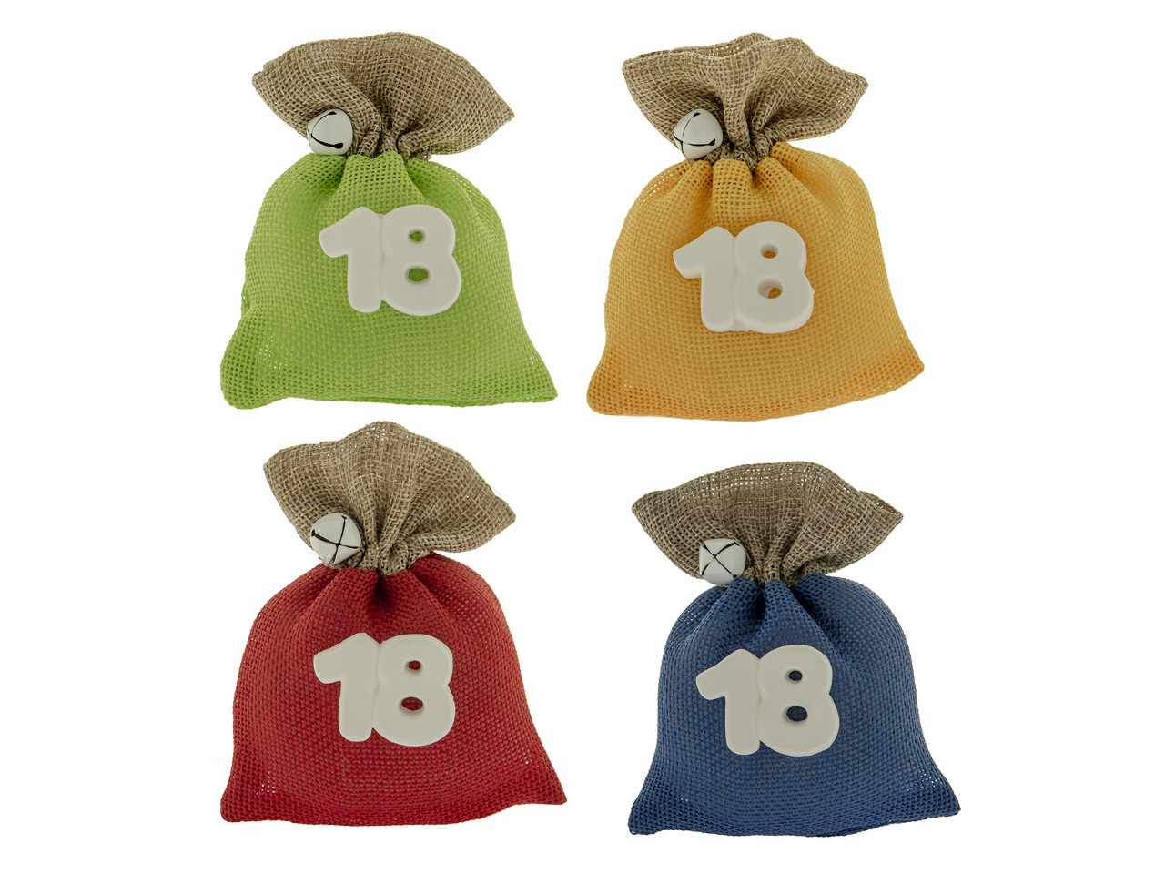 SACCHETTO CON GESSETTO PER 18° COMPLEANNO 9X12CM