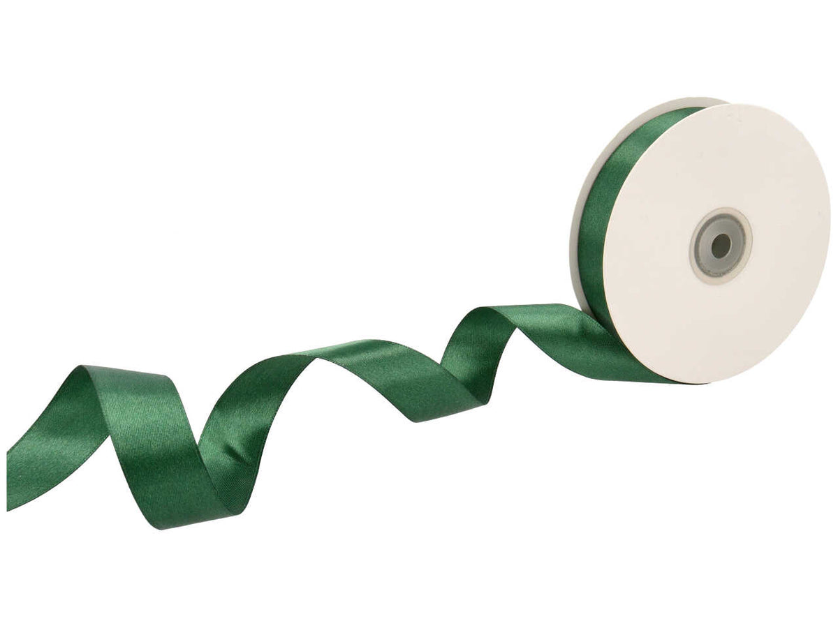 Nastro doppio raso verde smeraldo 25mmx50mt