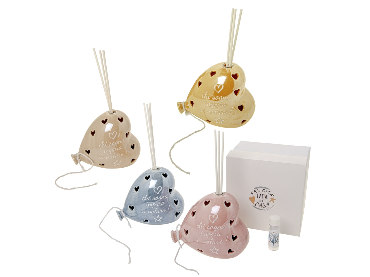 Volo balloon diffusore con led misura 11xh9cm in 4 assortimenti