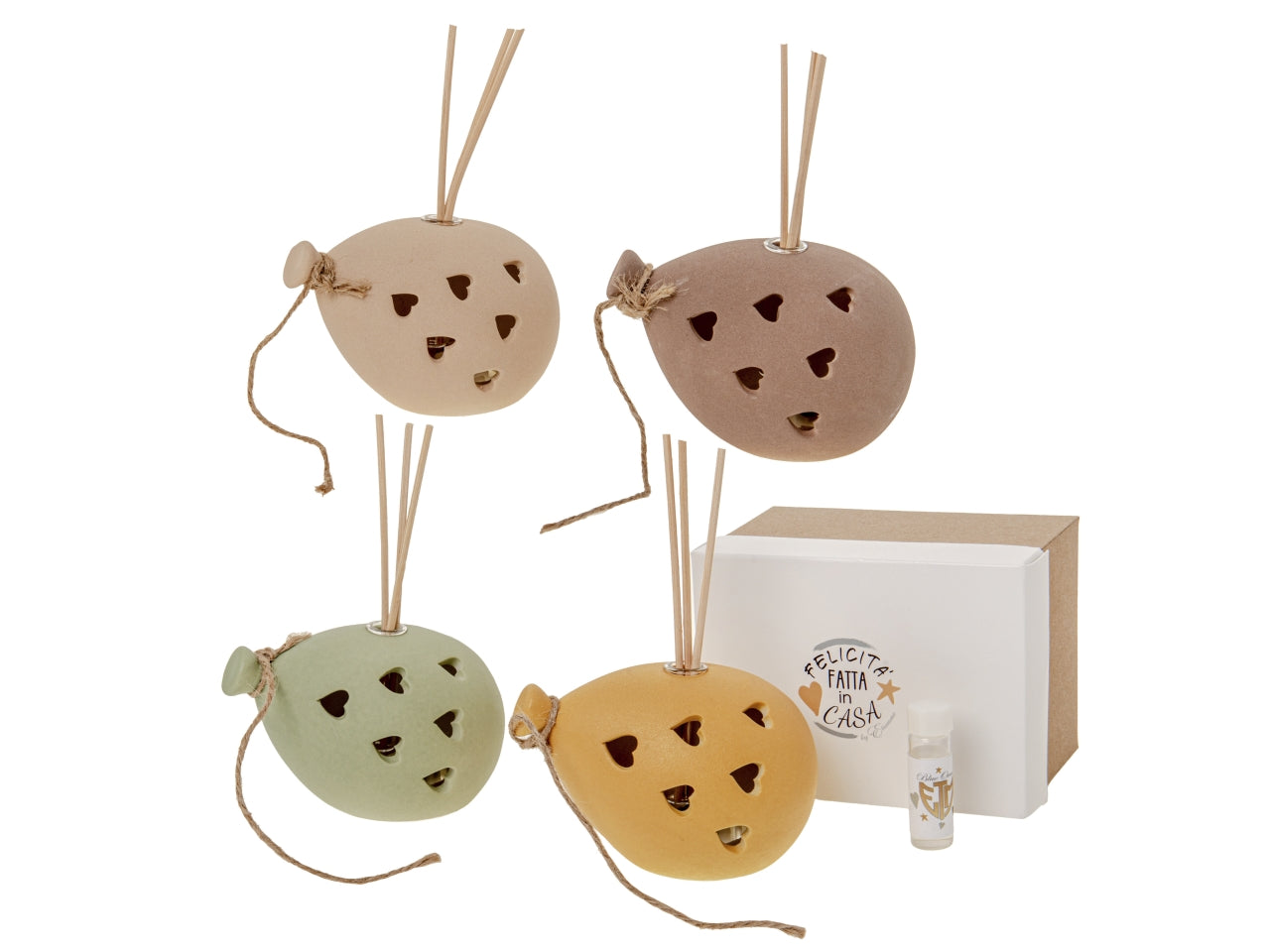 Terra balloon difusore con led misura 11xh7cm in 4 assortimenti