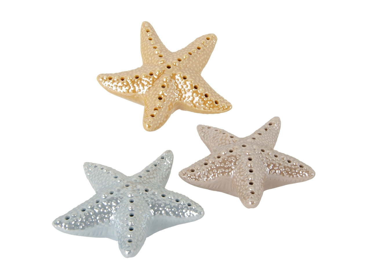 Stella marina in porcellana led 11cm 3 assortimenti