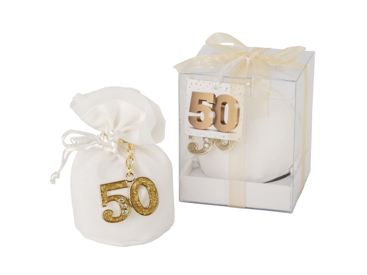 Event gift box portachiavi 50esimo 4cm