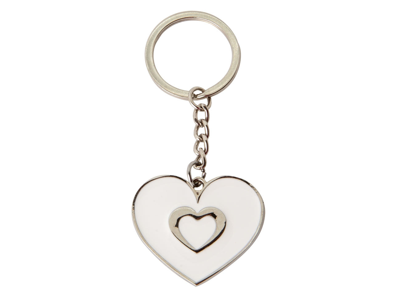 Zama portachiave 2 cuori silver 4cm