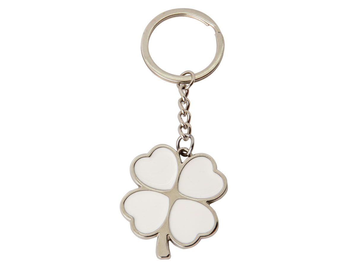 Zama portachiave quadrifoglio silver 4cm