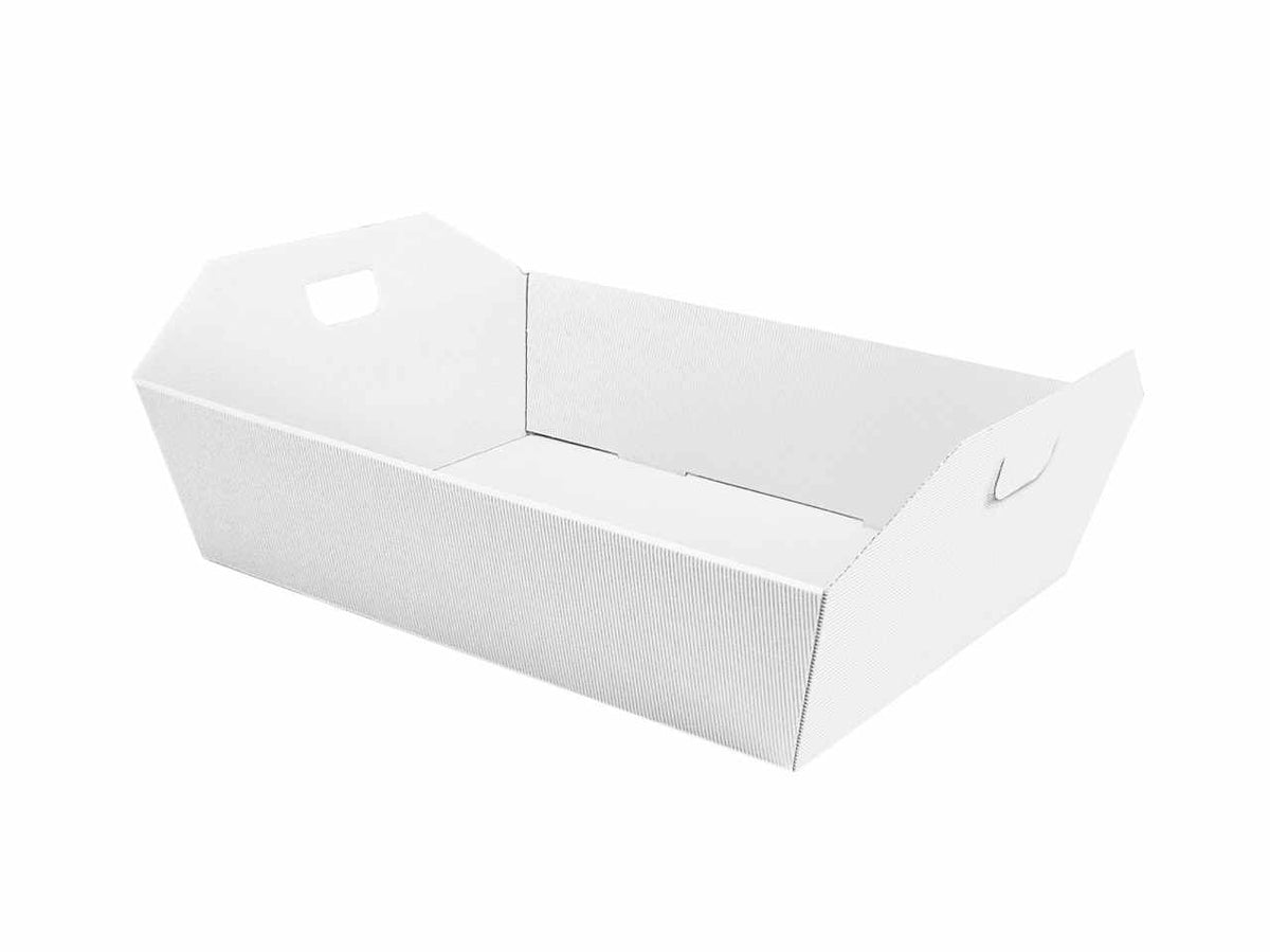 Cesta in cartone Cannetè bianco 34x29x10cm