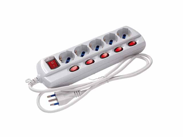 Presa bipasso 5+schuko 8022