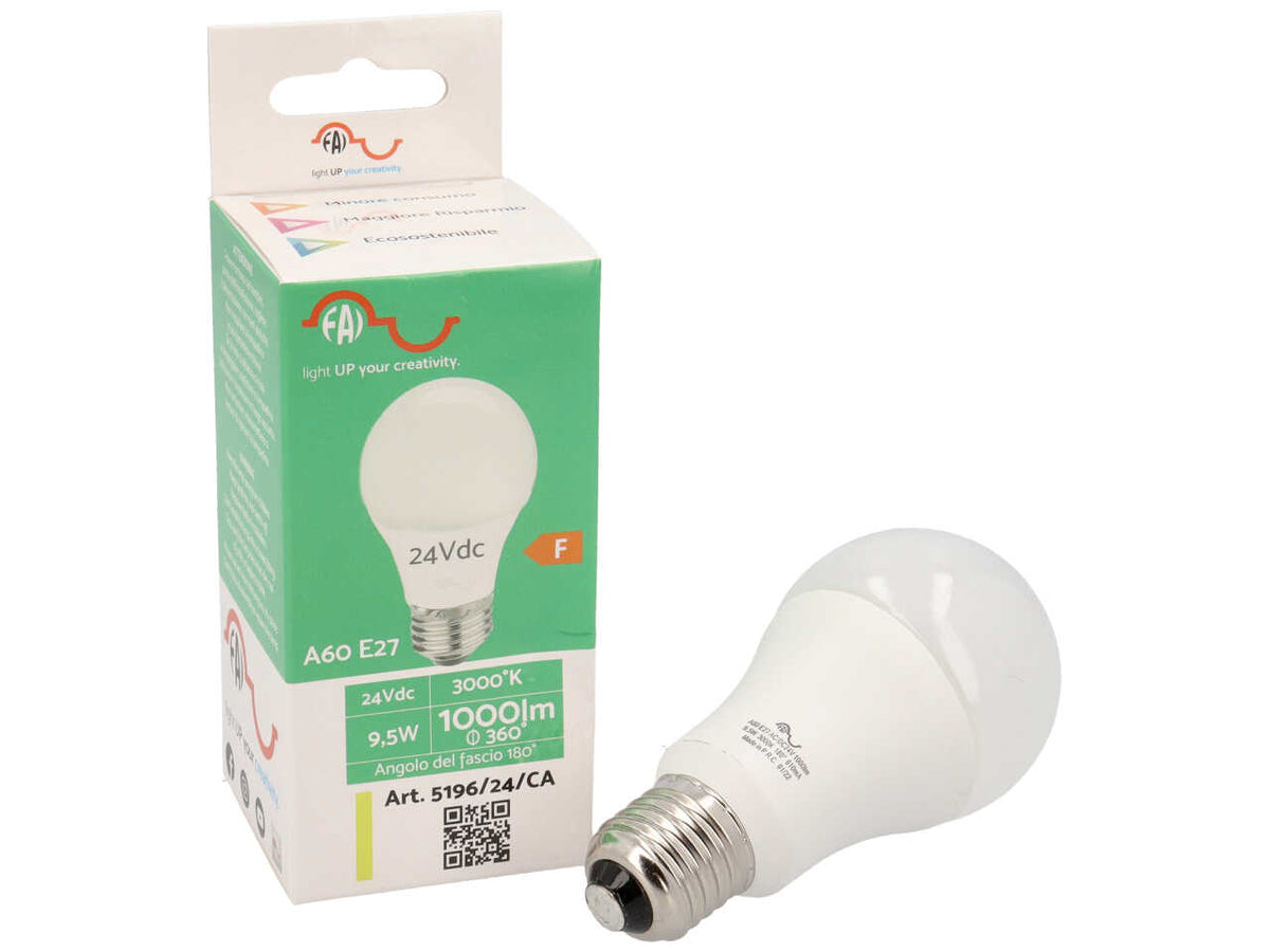 Lampada led 8w e27 bianco caldo 24v 5196/24/ca